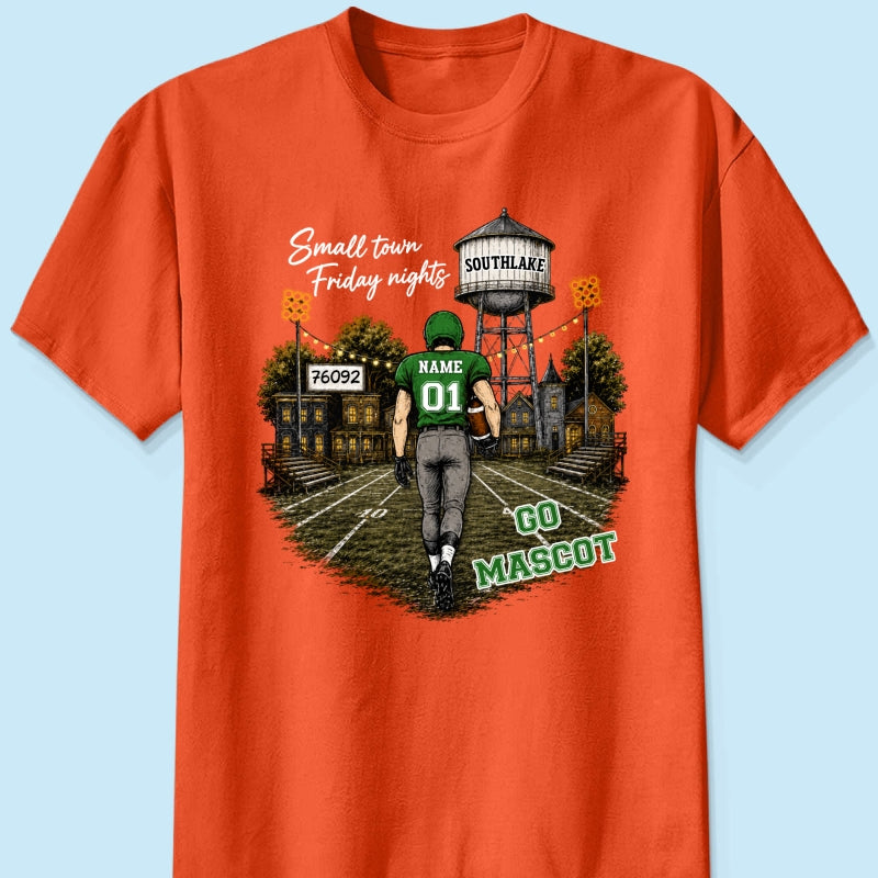 Custom Town Name & Zip Code - Personalized Shirt - Game Day Fall Shirt for Football Mom, Football Mama