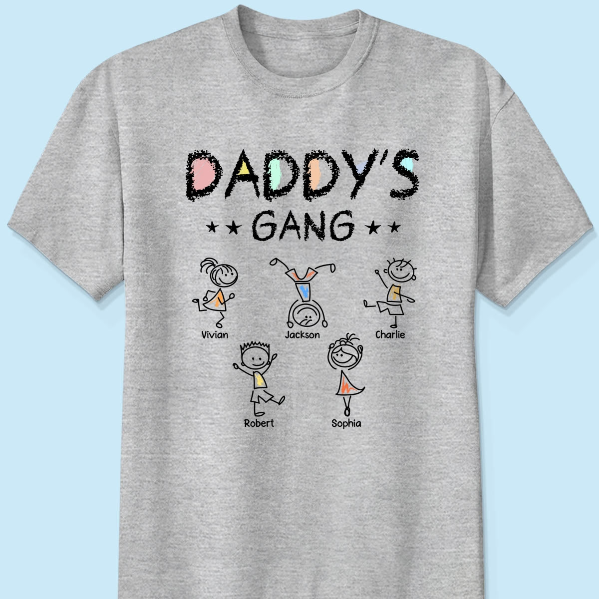 Crayon Daddy‘s Gang Personalized Shirt, Gift For Dad, For Grandpa