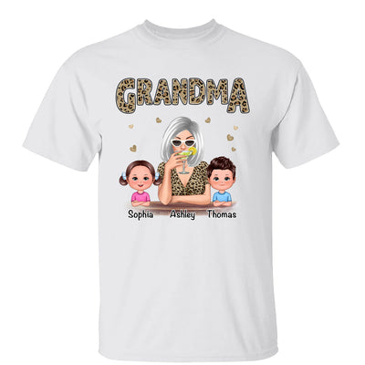 Leopard Shirt Grandma Grandkids Personalized Shirt