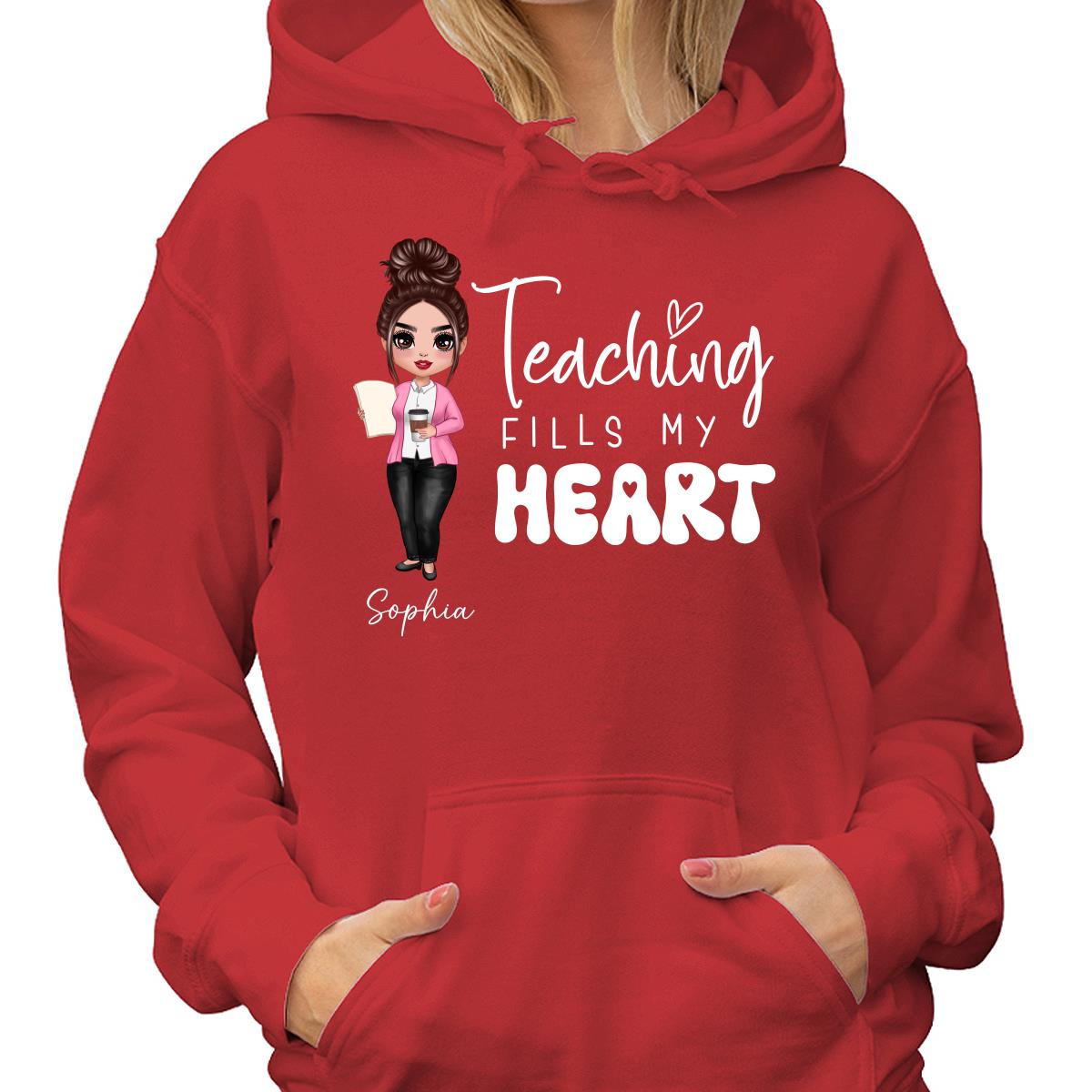 Teaching Is Heart Work Valentine‘s Day Gift For Teachers Personalized Shirt