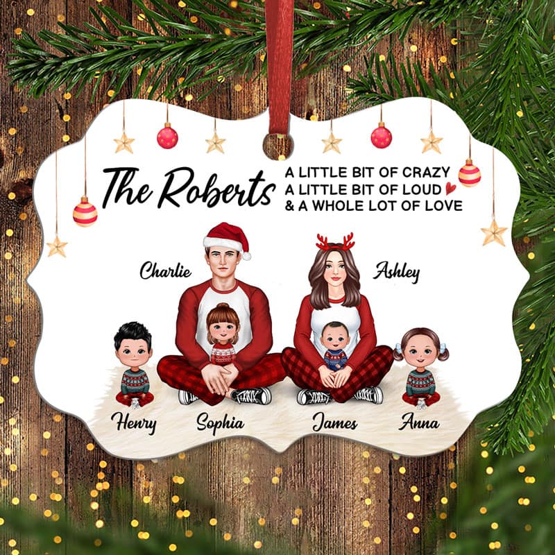 Family This Is Us Front View In House Pretty Personalized Christmas Ornament