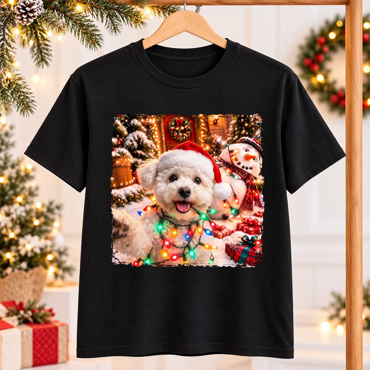 Dog Cat Ruin Christmas Things Upload Pet Photo - Personalized Shirt - Funny Gift For Dog Lovers, Cat Lovers