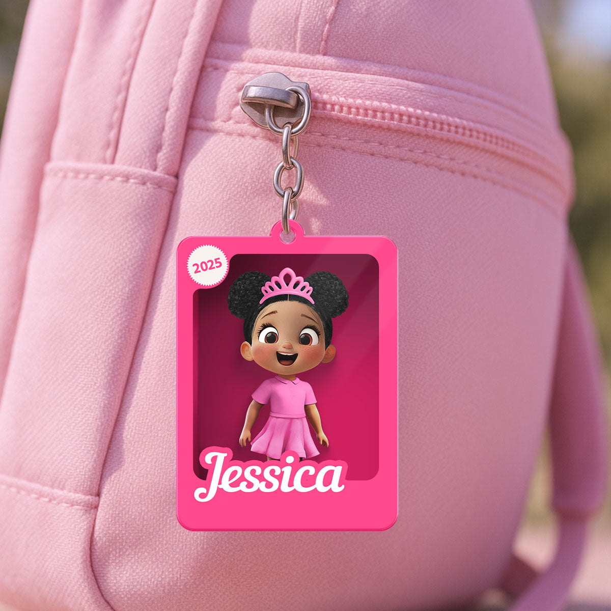 Personalized Name Tag for Backpack, 3D Effect Action Figure, Back To School Gift for Kids