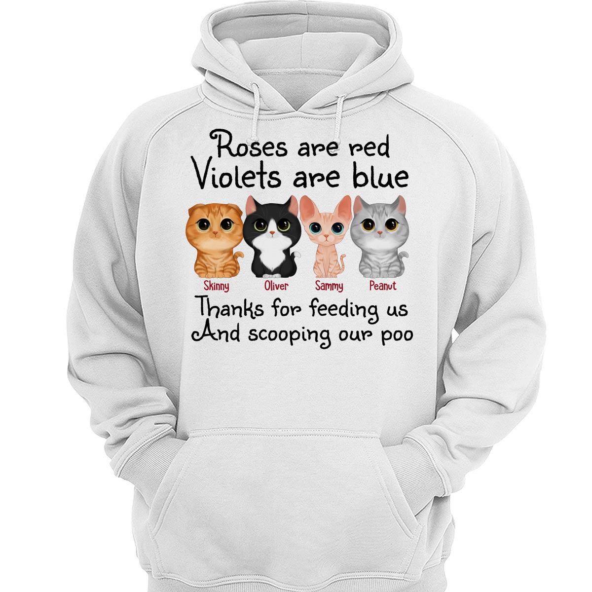 Thanks For Feeding Us Watercolor Cute Cats Personalized Shirt