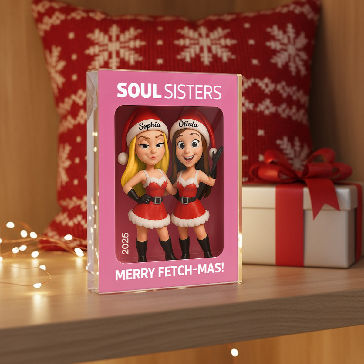 Cool Girls Merry Fetch-mas Funny Christmas Gift For Besties Personalized Acrylic Block Plaque