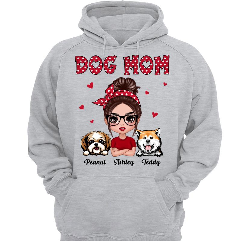Polka Dot Pattern Doll Dog Mom Personalized Shirt