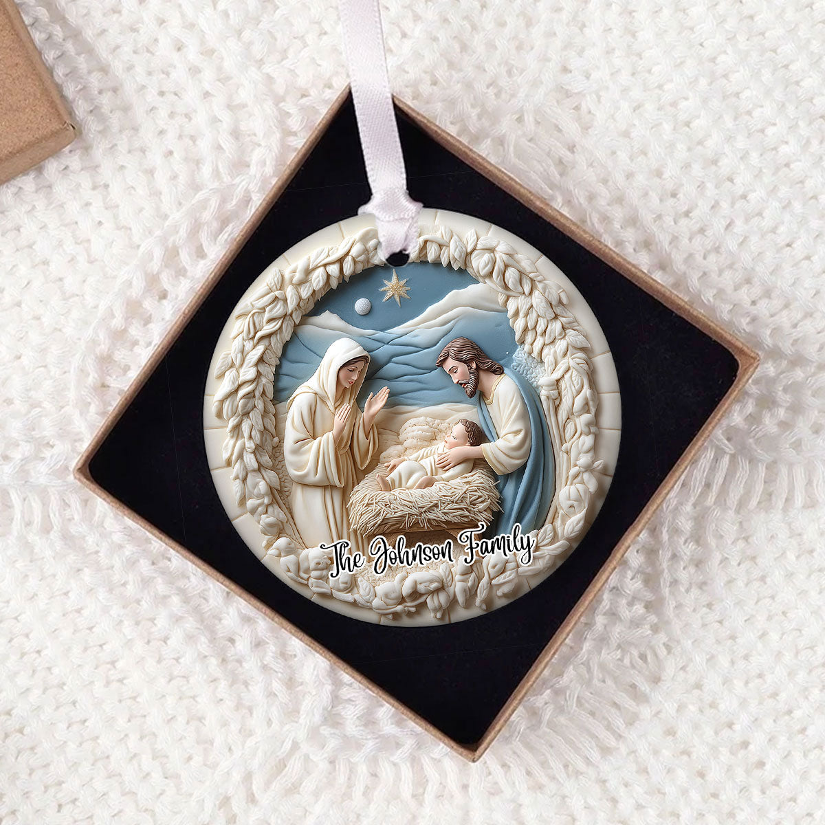 3D Nativity Scene "Birth Of Christ" Christmas Ornament