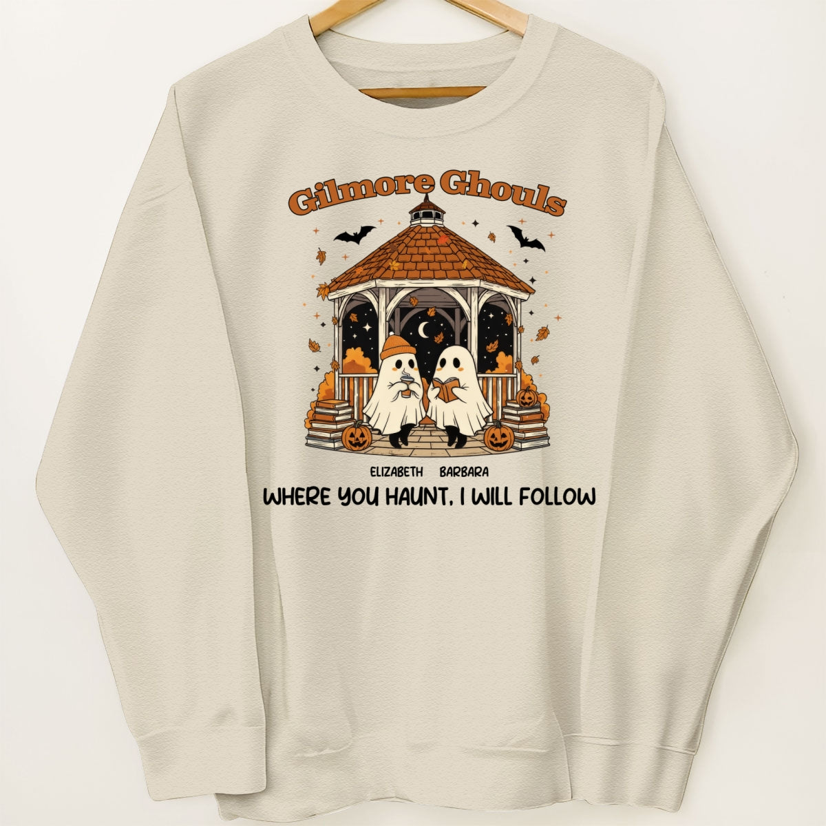 Where You Hunt I Will Follow Besties Ghouls Personalized Sweatshirt, Halloween Matching Shirt For Best Friends
