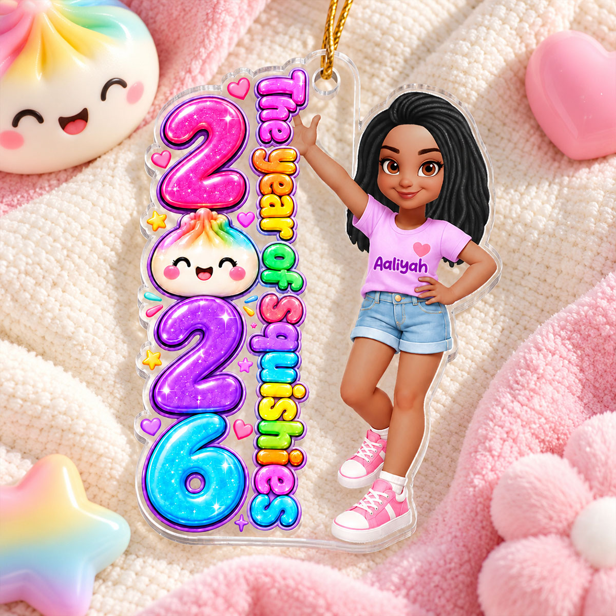 Just A Girl Who Loves Squishies The Year Of Squishies - Personalized Acrylic Ornament - Christmas Gift For Girl, Granddaughter, Daughter