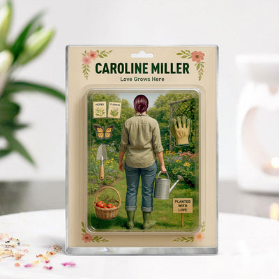 Gardening Mom Grandma Realistic Figure Style Personalized Acrylic Block Plaque