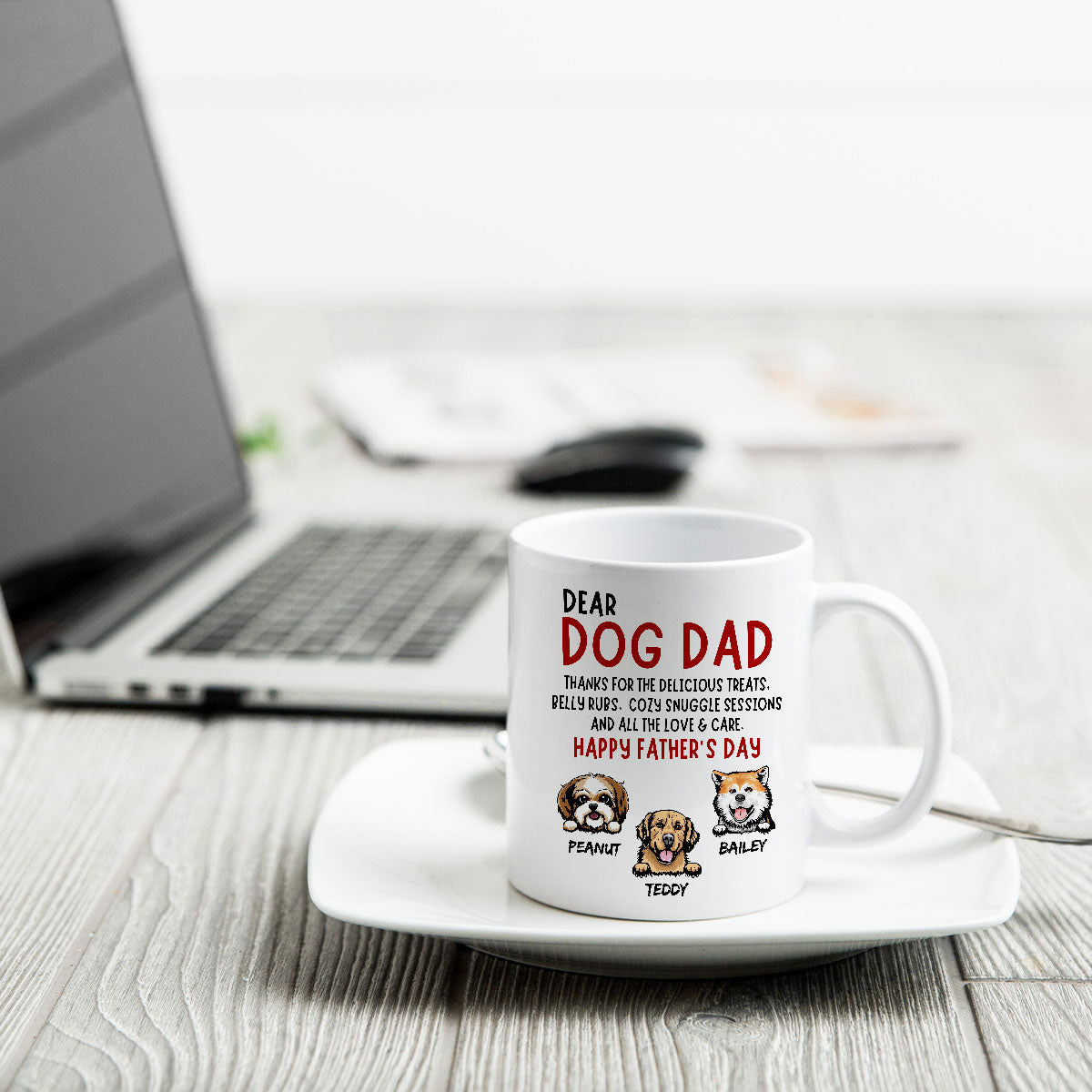 Dear Dog Dad Thanks For The Delicious Treats Personalized Mug