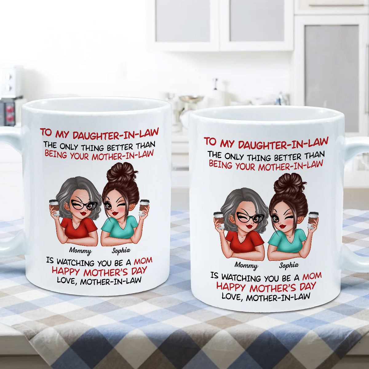 To My Daughter-In-Law Happy Mother‘s Day Personalized Mug