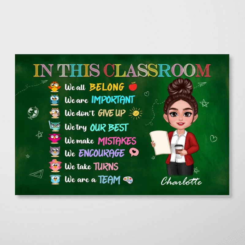 Cute Owls In This Classroom Teacher Personalized Poster