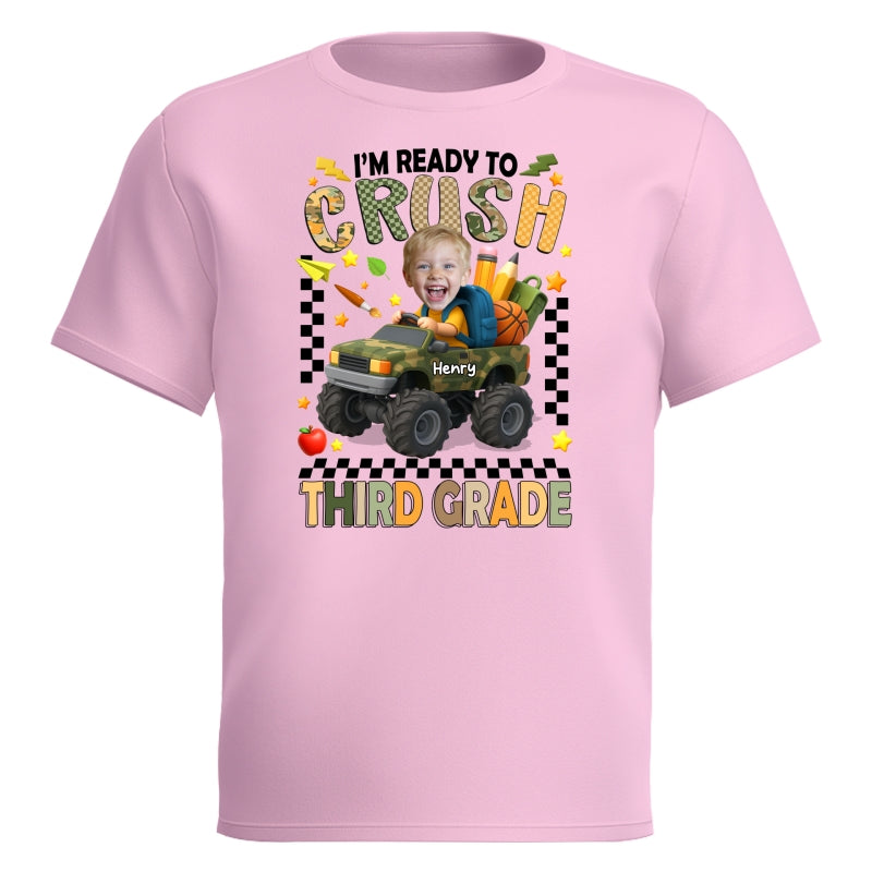 I'm Ready to Crush School Personalized Youth Shirt, Back to School from Pre-K to Fourth Grade for Boys
