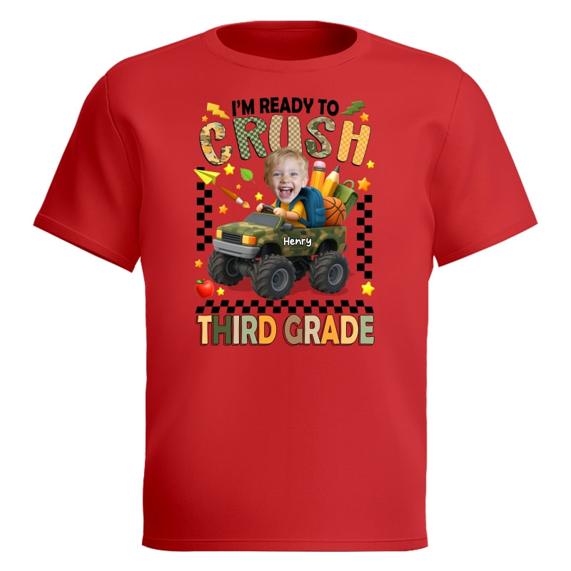 I'm Ready to Crush School Personalized Youth Shirt, Back to School from Pre-K to Fourth Grade for Boys