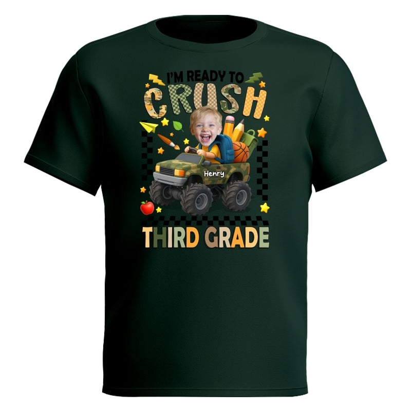 I'm Ready to Crush School Personalized Youth Shirt, Back to School from Pre-K to Fourth Grade for Boys