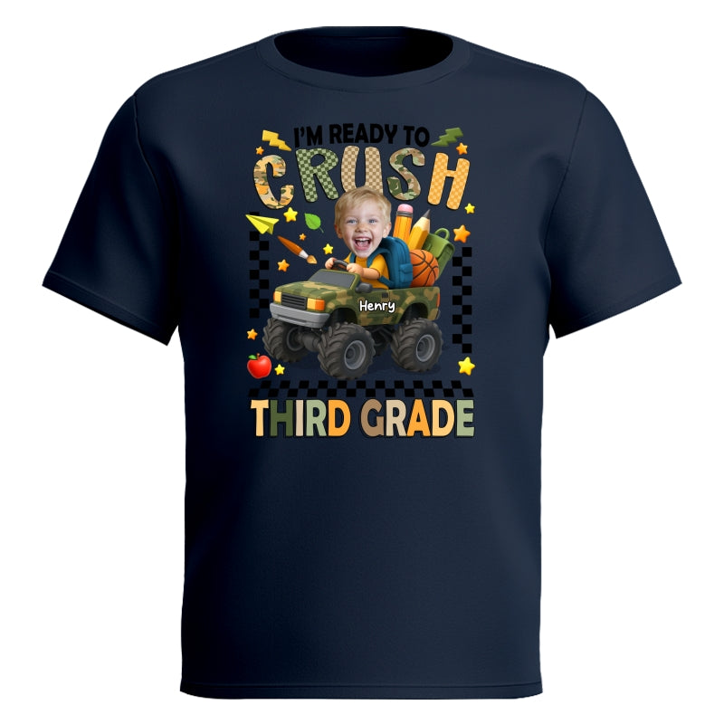 I'm Ready to Crush School Personalized Youth Shirt, Back to School from Pre-K to Fourth Grade for Boys