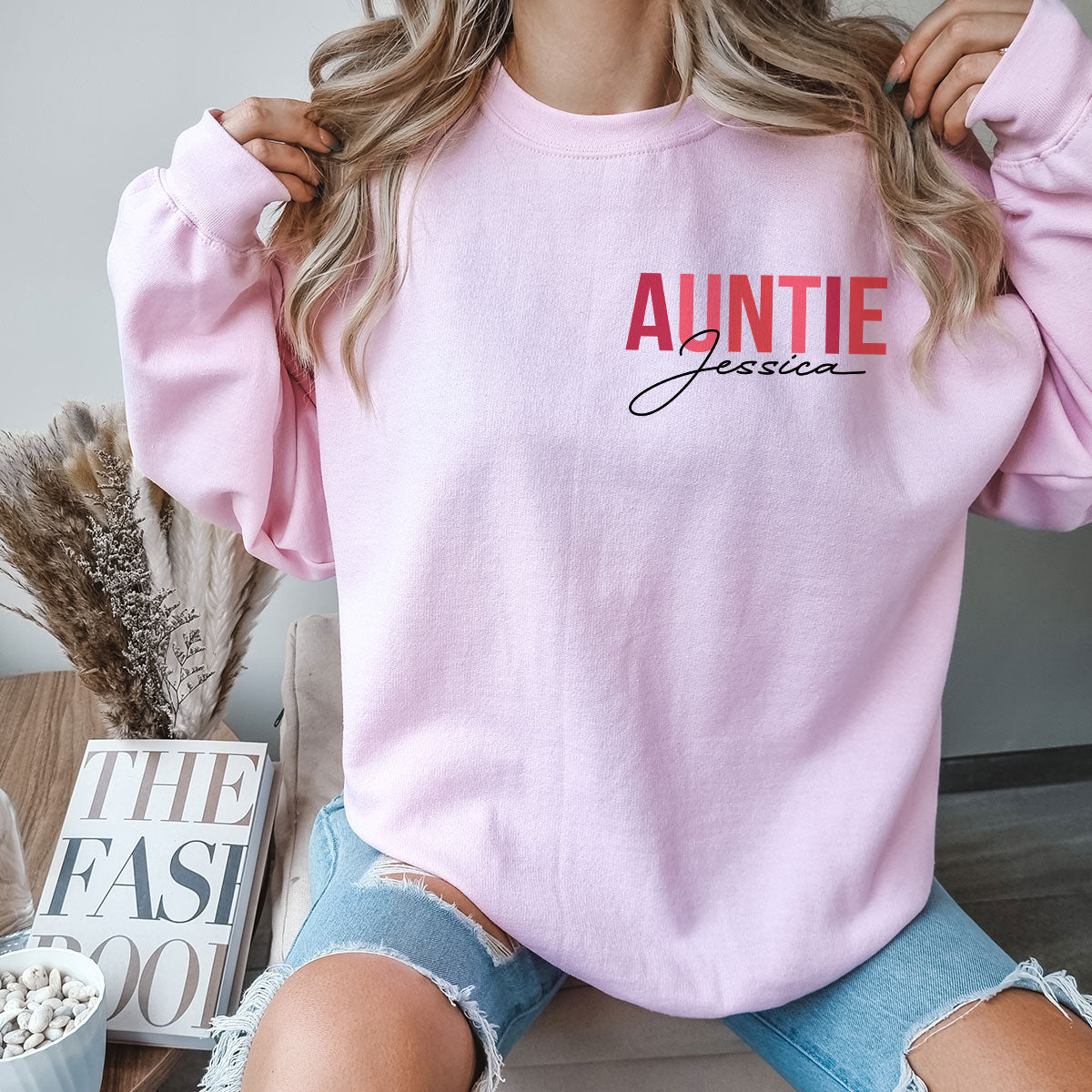 In My Auntie Era Gift For Auntie Personalized Double Sided Sweatshirt