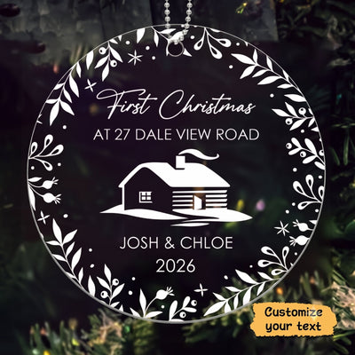 New Home New House First Christmas Housewarming Gift Personalized Acrylic Ornament