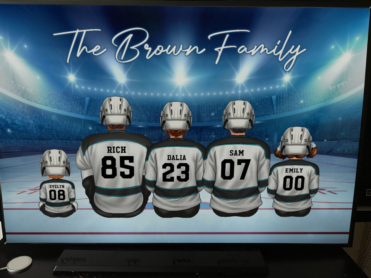 Hockey Team Personalized Poster, Gift For Family