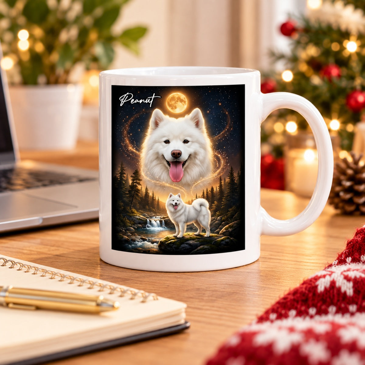 Dog Howling to the Moon - Personalized Mug - Gift for Dog, Cat Lovers, Pet Memorial Gift