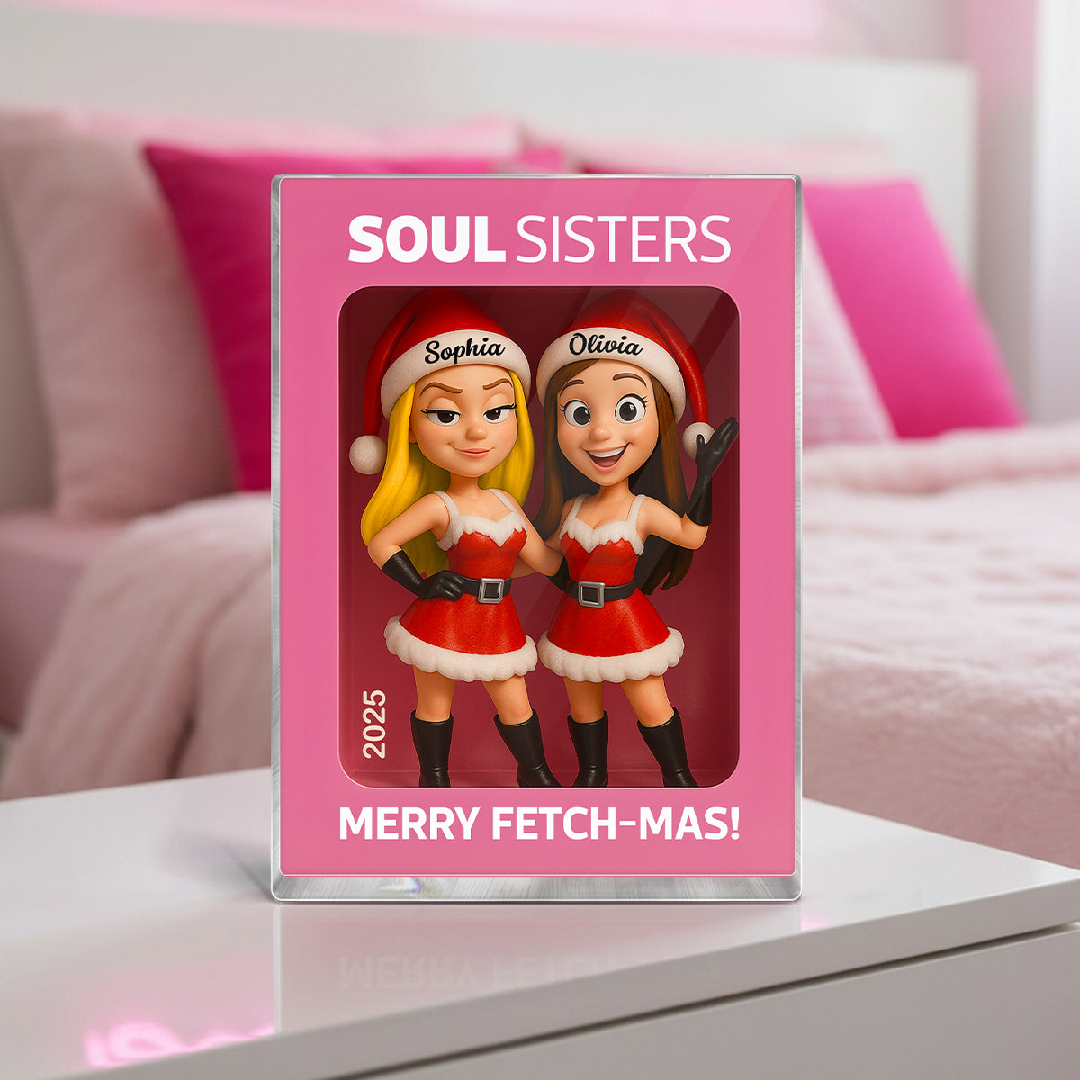 Cool Girls Merry Fetch-mas Funny Christmas Gift For Besties Personalized Acrylic Block Plaque