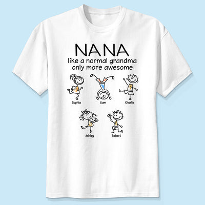 Like A Normal Grandma Only More Awesome Drawing Personalized Shirt