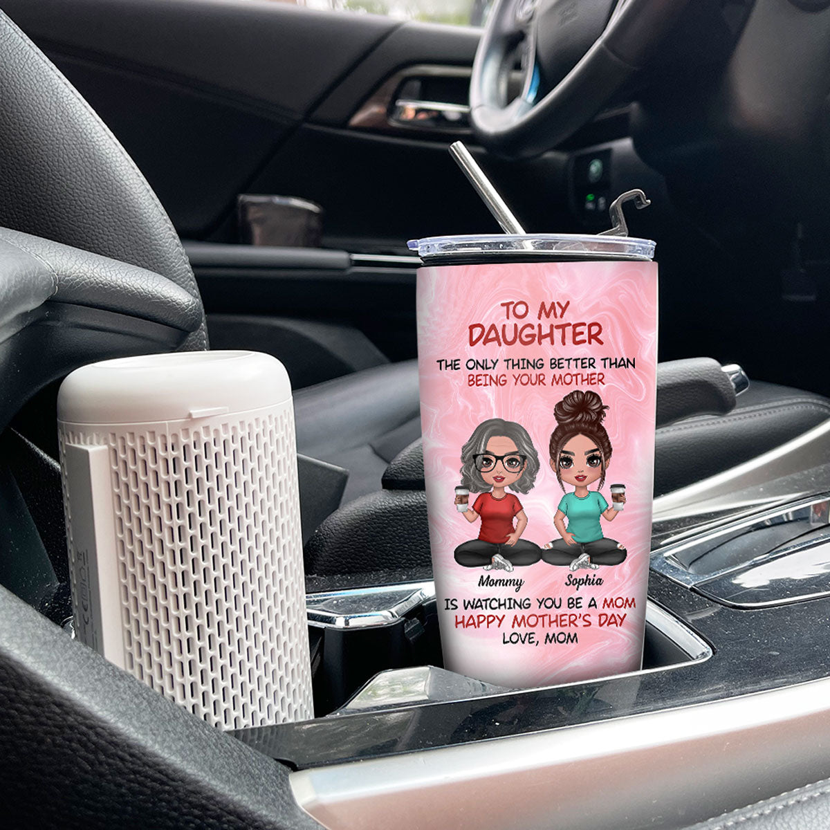To My Daughter Doll Women Happy Mother‘s Day Personalized Tumbler