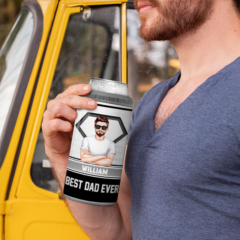 Best Dad Ever Tumbler Personalized 4 In 1 Can Cooler Christmas Gift For Dad
