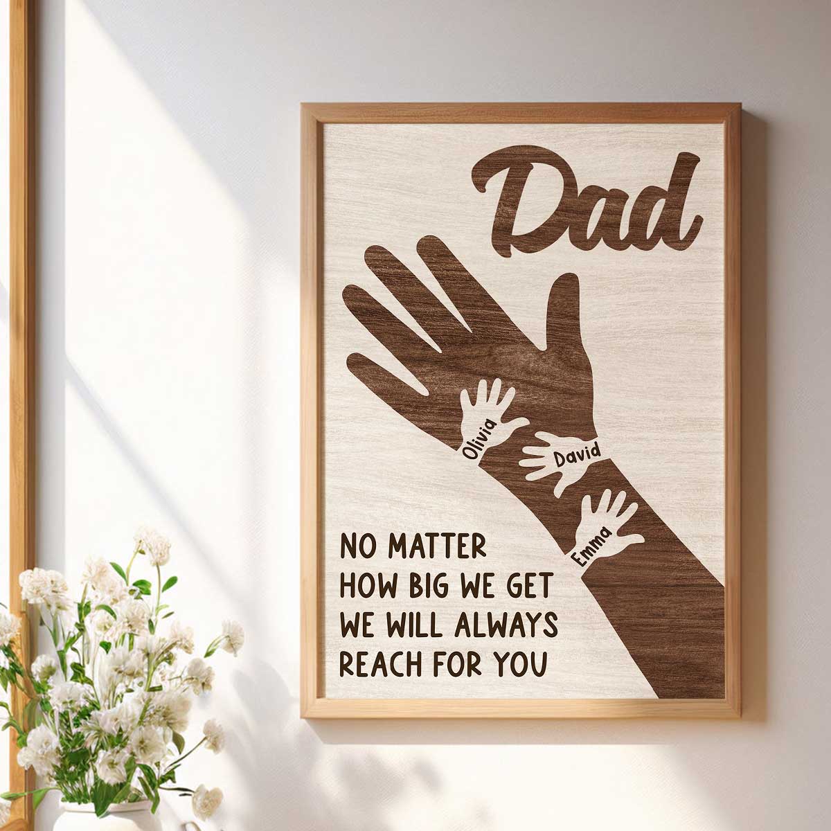 No Matter How Big We Get Personalized Poster, Gift For Dad