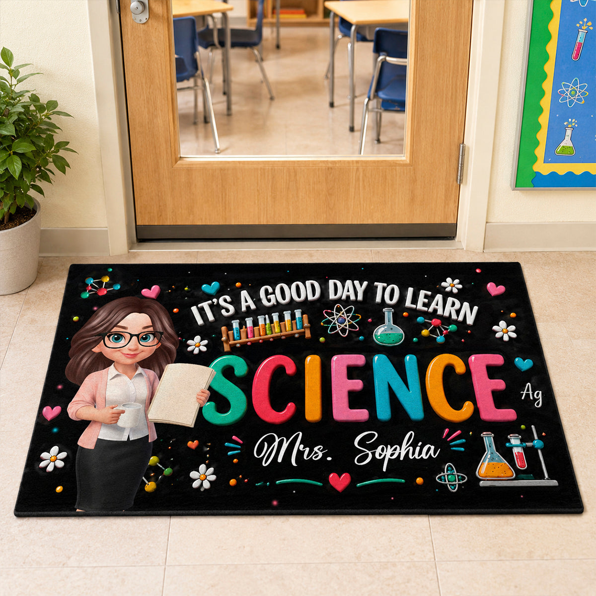 It's A Good Day To Learn Science - Personalized Doormat - Back To School Gift For Teacher, Classroom Decor
