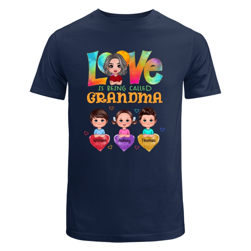 Doll Grandma With Grandkids Colorful Pattern Love Is Being Call Grandma Personalized Shirt