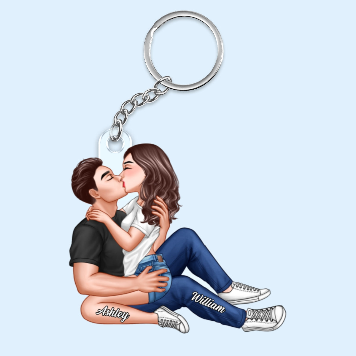Sexy Couple Kissing Valentine‘s Day Gift Personalized Acrylic Keychain