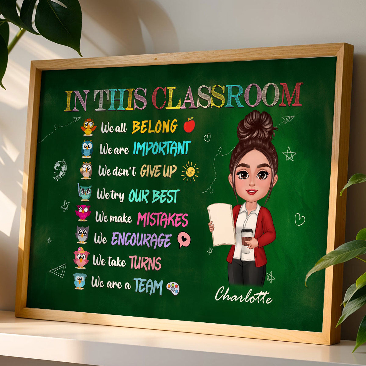 Cute Owls In This Classroom Teacher Personalized Poster