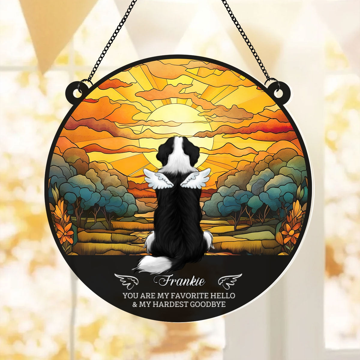 Loss Of Dogs Sympathy Gift Personalized Dog Memorial Suncatcher