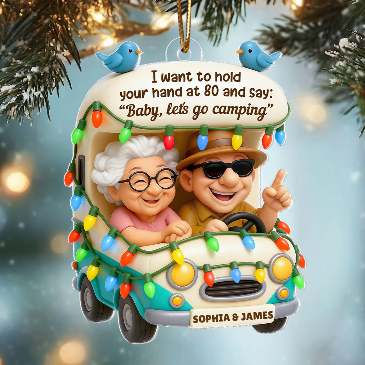 Baby Let's Enjoy Life Together - Personalized Acrylic Ornament - Christmas Gift For Him, For Her, For Couple