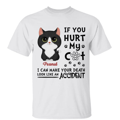 If You Hurt My Cats Watercolor Cute Cats Personalized Shirt