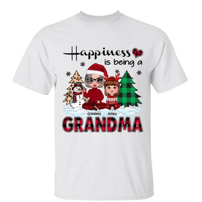 Christmas Happiness Is Being Grandma Personalized Shirt
