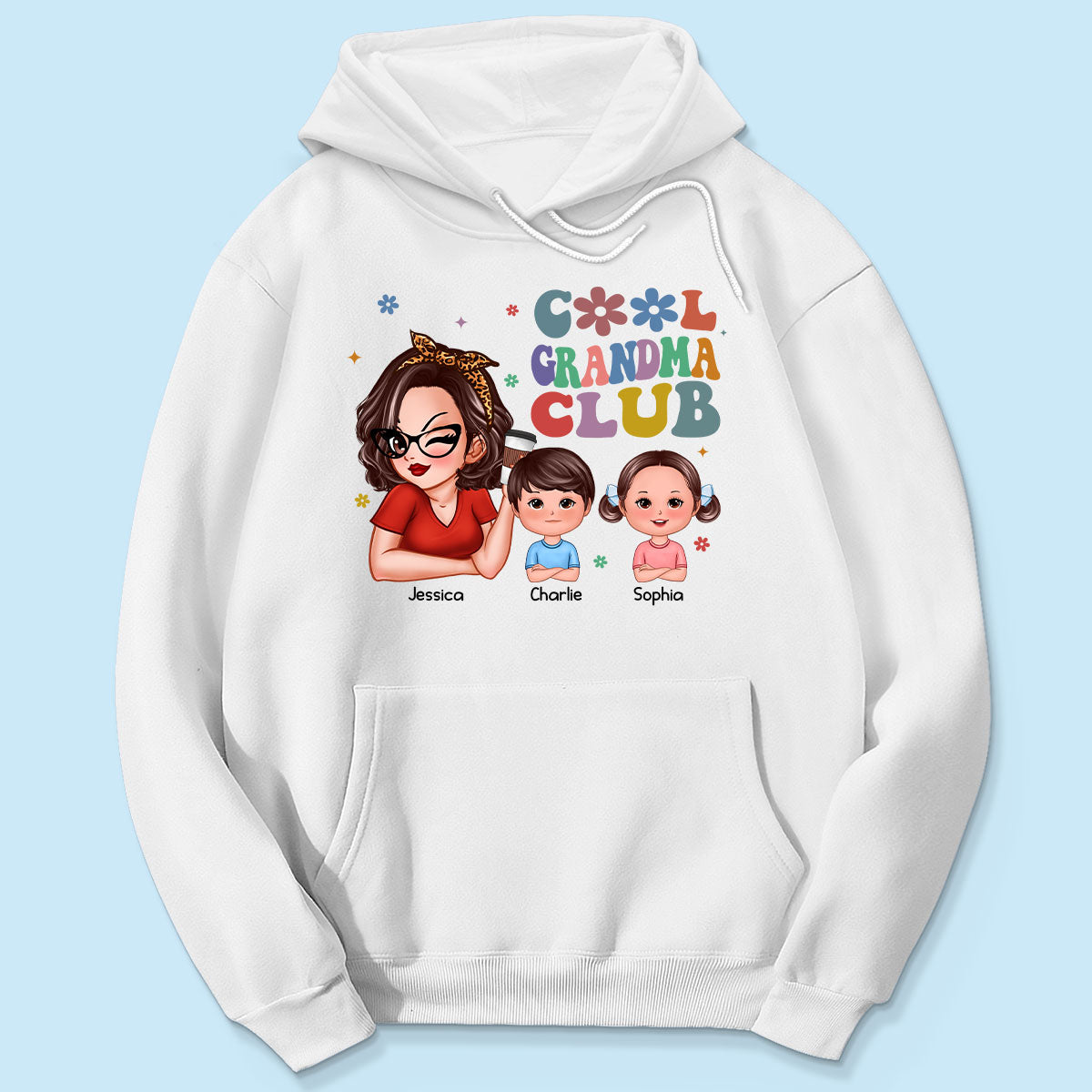 Cool Grandma Club Woman And Kids Personalized Shirt