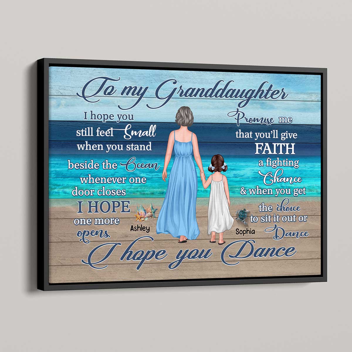 To My Daughter Granddaughter Summer Personalized Horizontal Poster