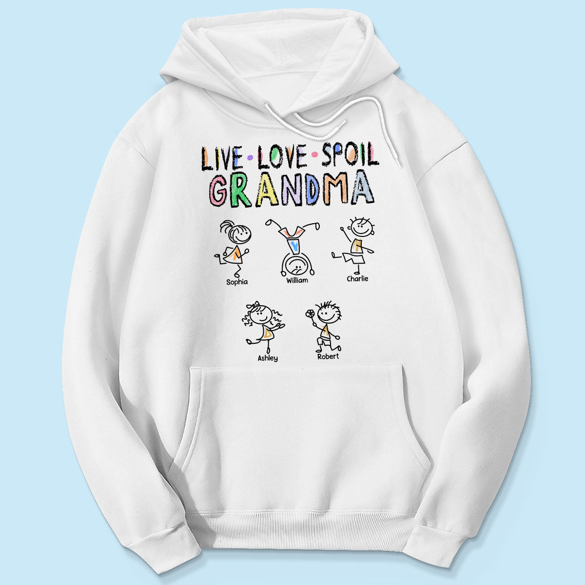 Crayon Live Love Spoil Grandma Of Drawing Kids Personalized Shirt