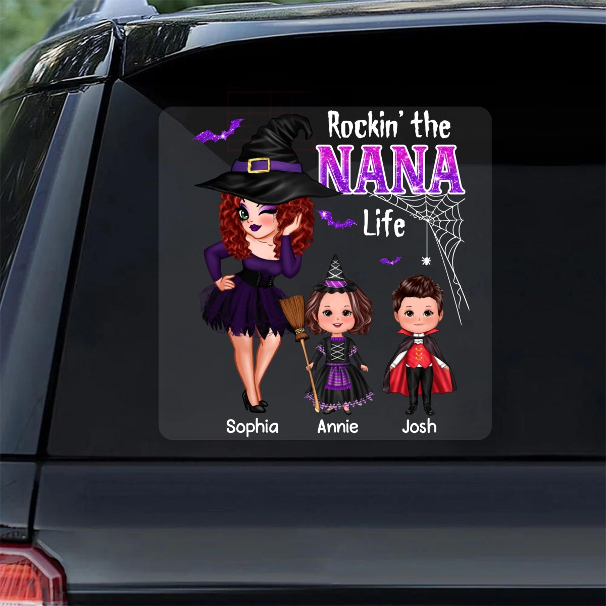 Pretty Woman Halloween Rockin' The Grandma Mom Auntie Life Personalized Decal, Halloween Decoration