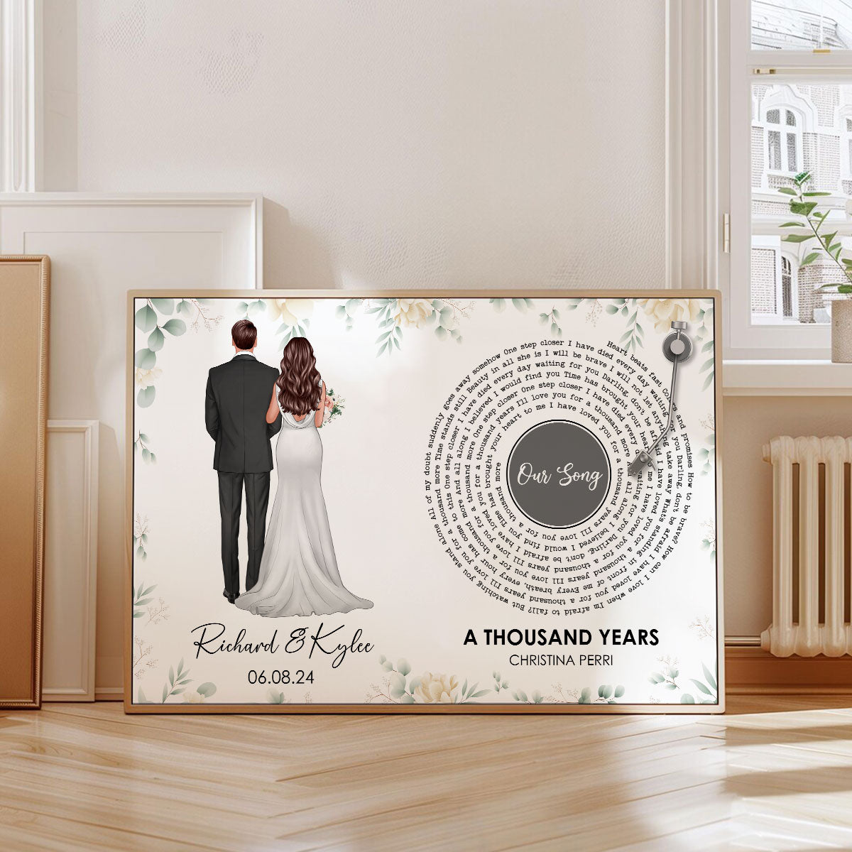 Bride & Groom Wedding Song Lyrics Wedding Gift, Anniversary Gift Personalized Poster