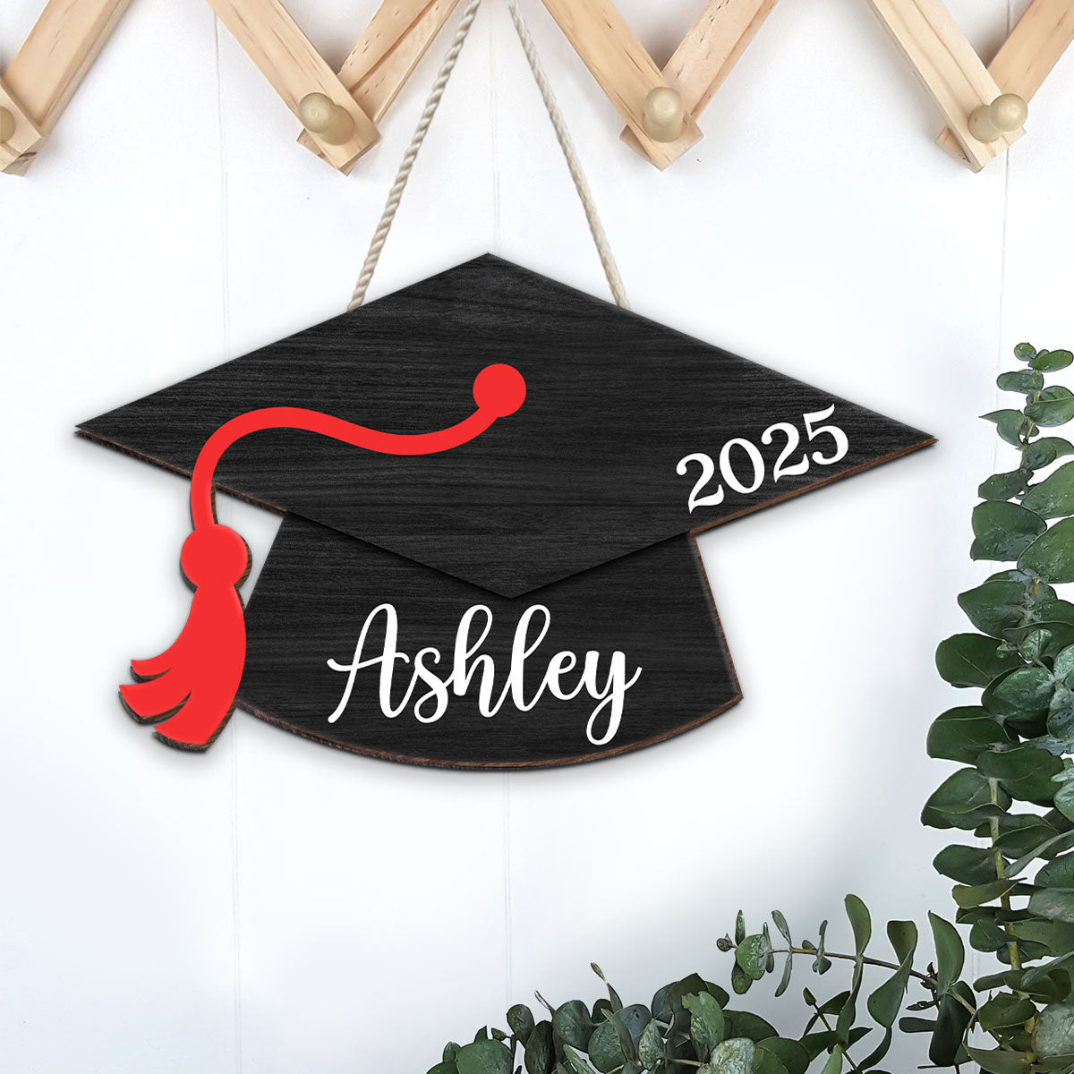 Graduation Cap Name & Year Personalized Wood Sign