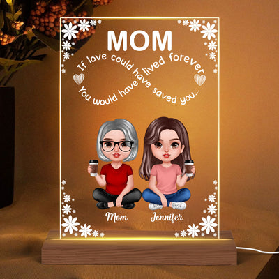 Mom Realistic Infinity Love Personalized Acrylic LED Night Light