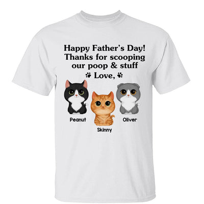Happy Father‘s Day Watercolor Cute Cats Gift For Cat Dad Personalized Shirt