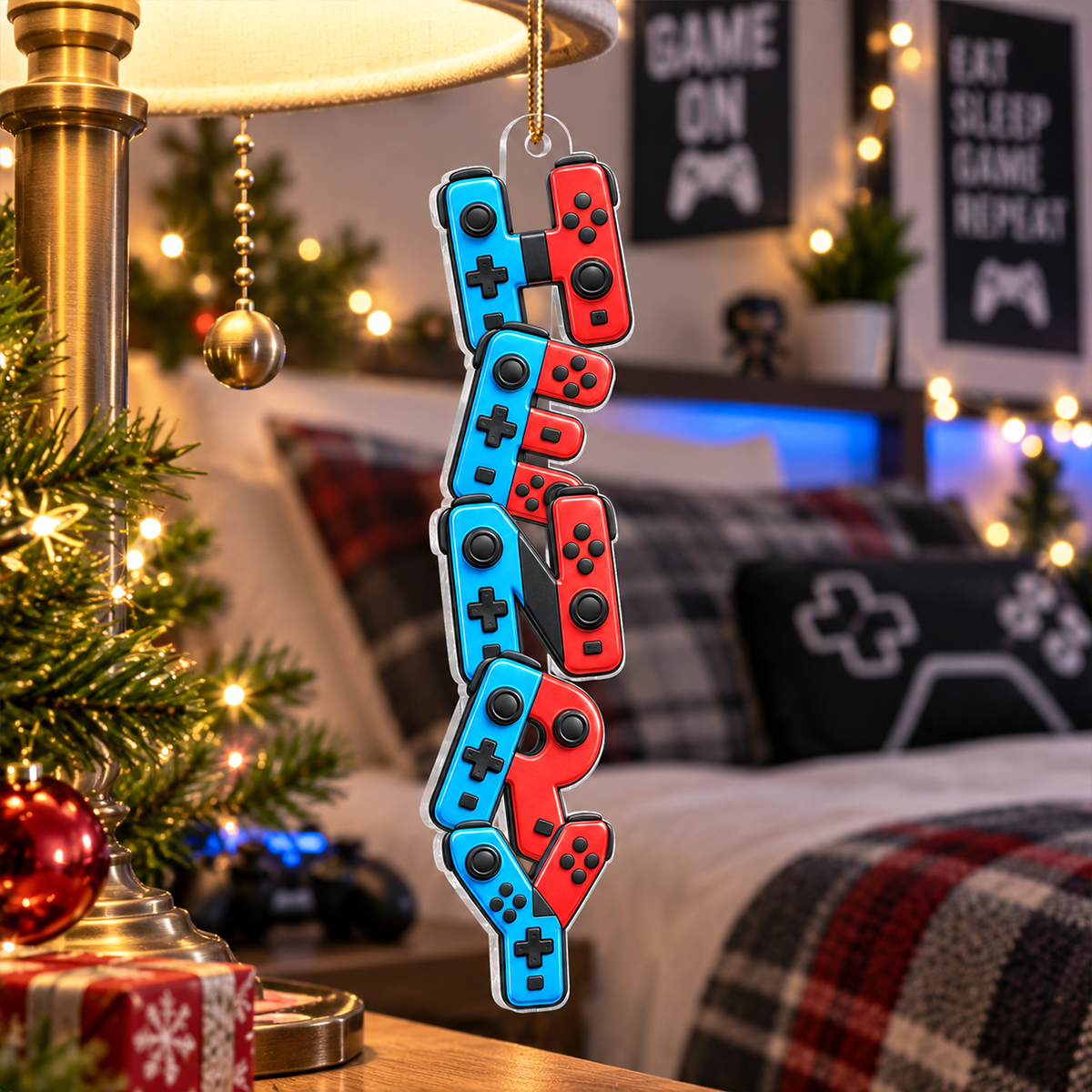 Custom Name Ornament For Game Lovers, Boy, Girl - Personalized Acrylic Ornament