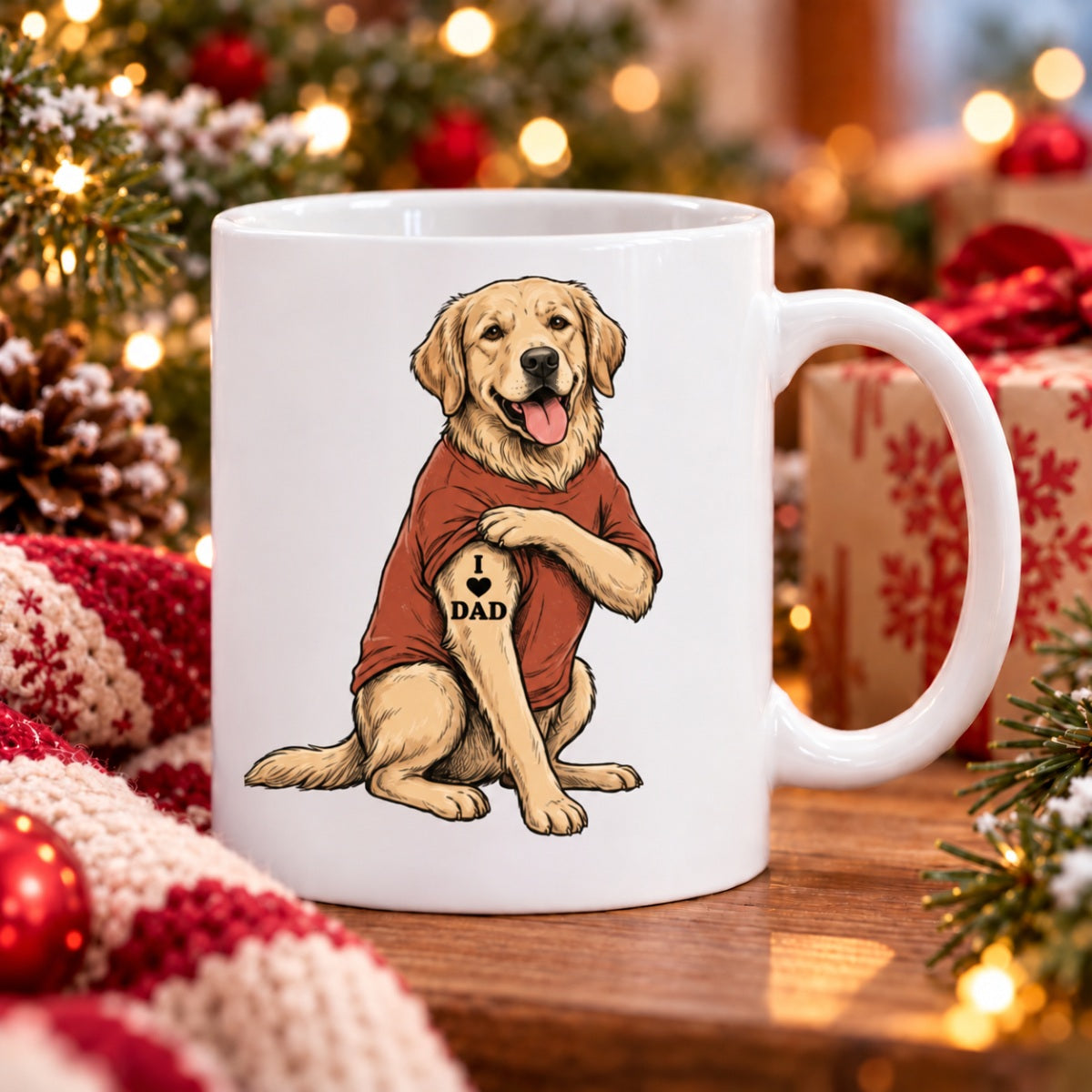 Custom Tattooed Dog Cat Pet from Photo - Personalized Mug - Gift for Dog Mom, Dog Dad, Cat Mom, Cat Dad