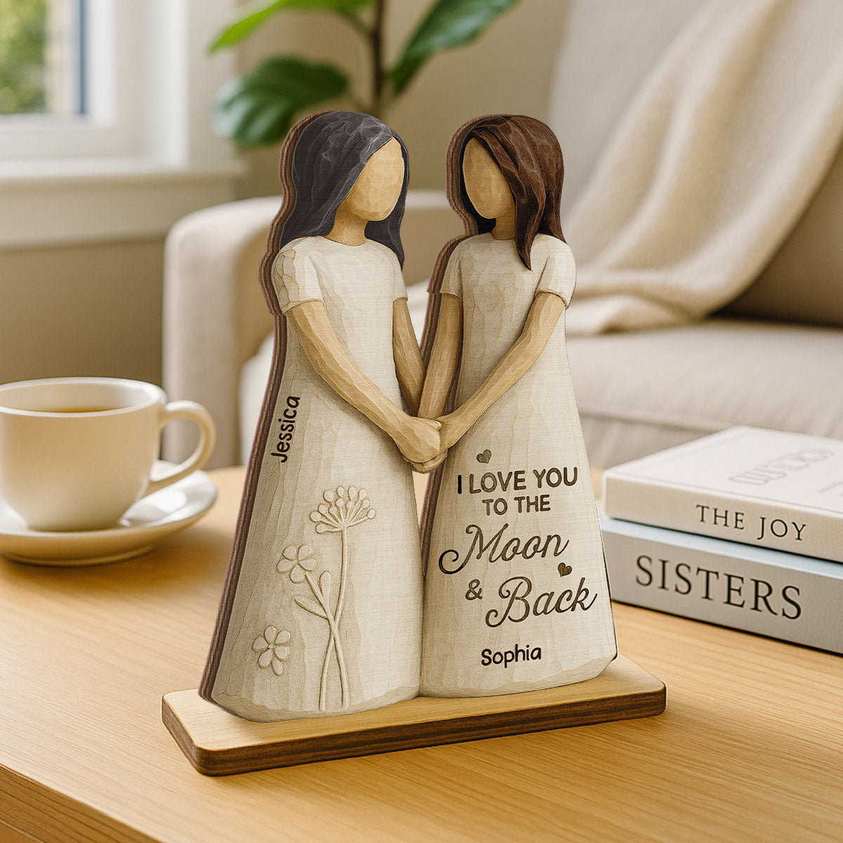 Always Need You Daughter & Mother 3D Effect Personalized Standing Wooden Plaque, Gift for Mom from Daughter