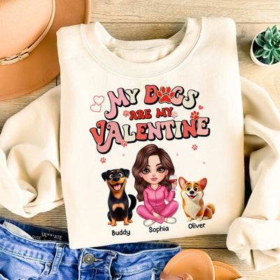 Personalized  Shirt For Dog Mom, My Dogs Are My Valentine
